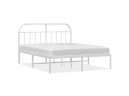 Maison Exclusive - Estrutura De Cama Com Cabeceira 150x200 Cm Metal Branco