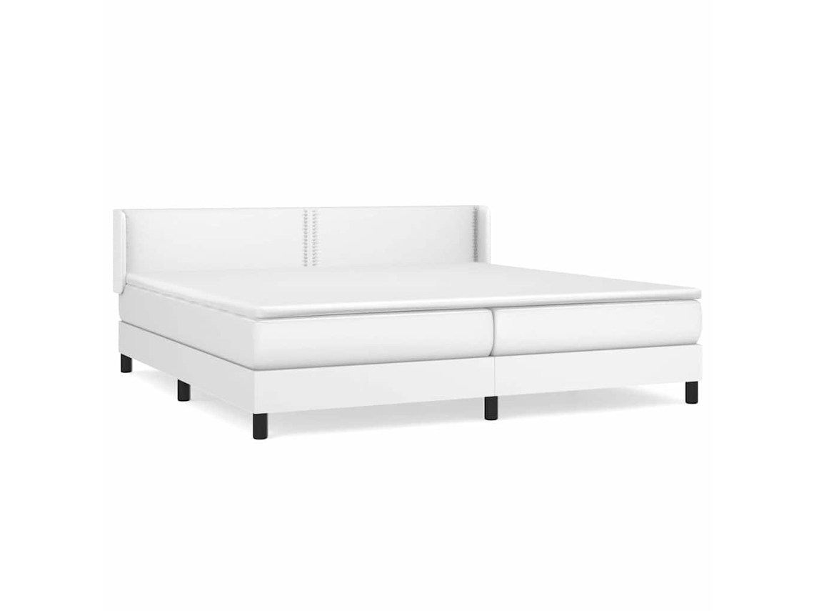 Box Spring Bed, Box Spring Beds Vidaxl Branco Couro Artificial (200 X 200 Cm)