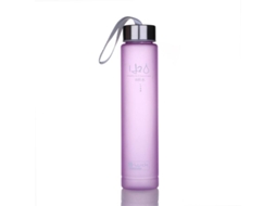 Garrafa de Água Esportiva Portátil de 280 Ml, Resistente a Altas Temperaturas, Transparente Fosca e À Prova de Vazamentos. MDUG (roxa)