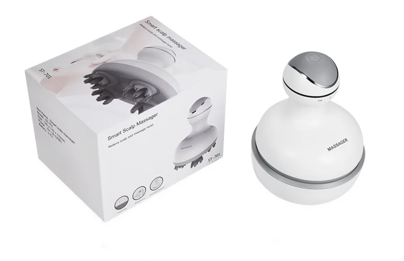Massageador De Couro Cabeludo Elétrico Sem Fio (branco)