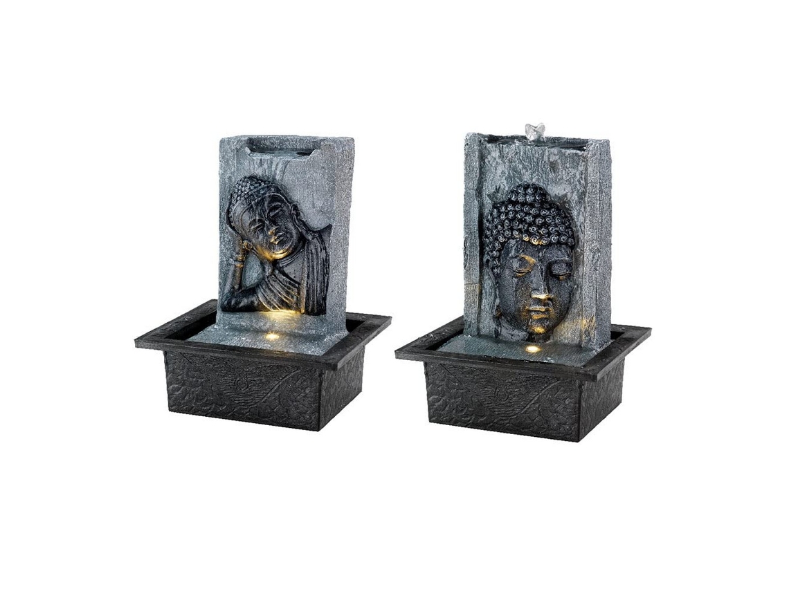 Fonte De Jardim BIGBUY Buda Poliresina (18 x 21 x 27 Cm)