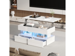 Mesa Elevatória 100x50x46 Led 2 Gavetas Organização VOLTEDGE