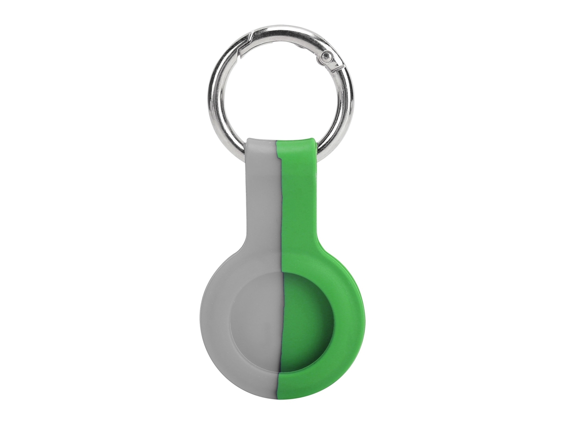Capa De Silicone Bicolor Com Fivela De Metal Para Localizador Ios