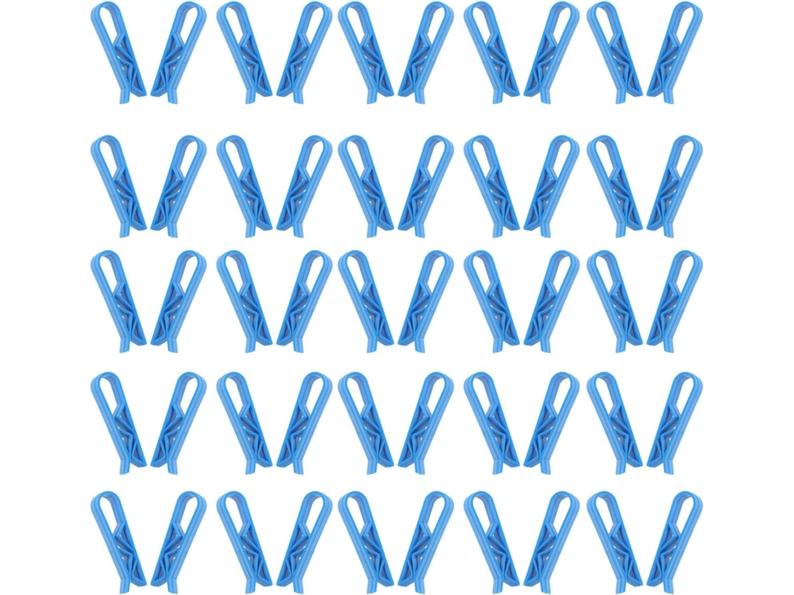 Clipes para Sacos Lixo de Plástico Azul, Estrutura Simples, 50 unidades, Fáceis de Usar em Casa e Não na Mesa