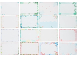 Papelaria Decorativa Amosfun com Estampa Floral, 160 Folhas, Prática para Escritório e Escola, Design Simples