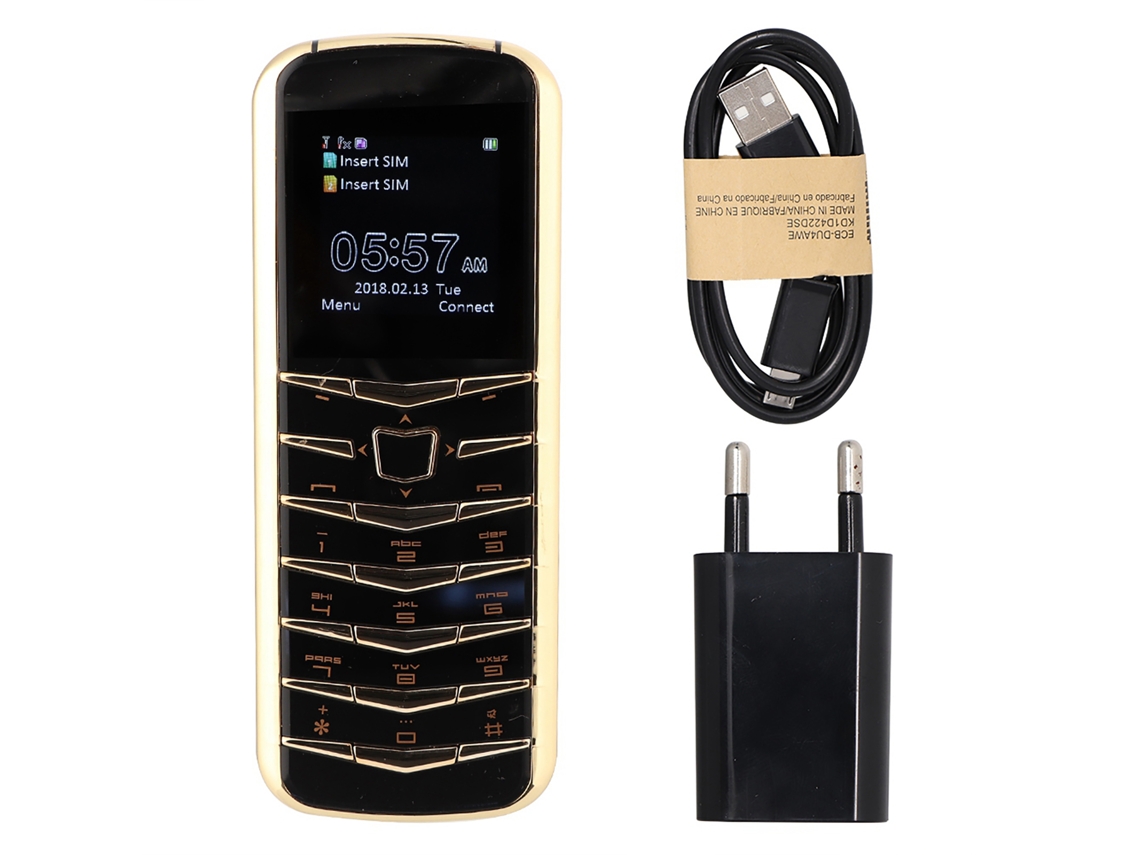 Telefone Móvel Mini LAXISCREED Dual Sim Superfície Metálica