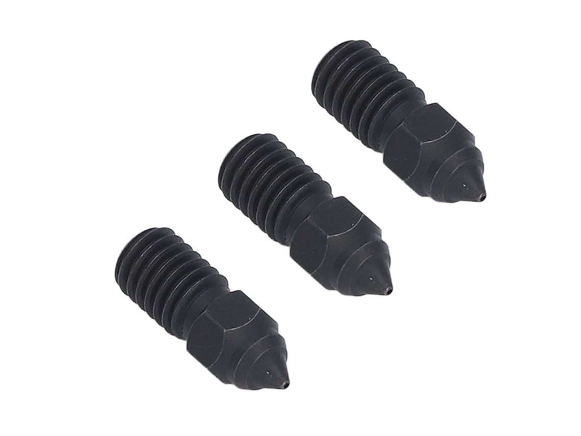 3 Peças De Bico 3d M6 Aço Temperado Resistente Ao Calor Para Ender 3 V3 Se 5 7 S1 0.4mm