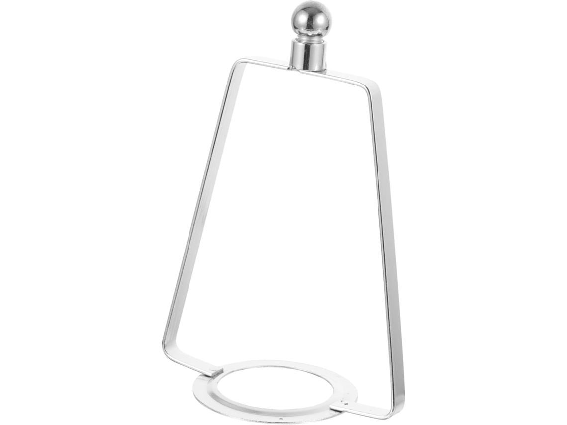 Suporte De Metal Para Lâmpada, Estilo Vintage Prateado, Ideal Para Abajures.