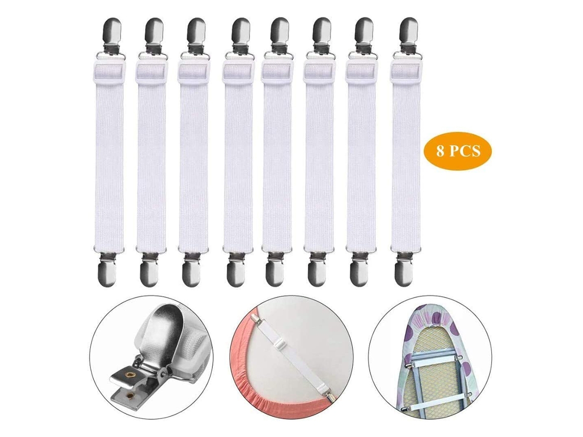porta-lençóis ajustáveis com elástico para lençóis e capas de sofá.
