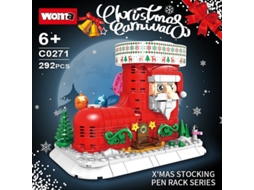 Rvore De Natal Papai Noel Renas Natal Meia Casa Torre Blocos De Construo Cidade Inverno Casa Natal Carro Modelo Brinquedos Presentes Hengjian