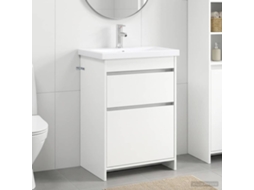 Vidaxl Conjunto De Móveis Para Banheiro Branco 61 X 40 X 84,5 Cm