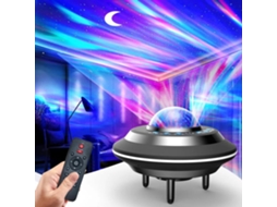 Rebe-projetor De Luzes De Aurora E Estrelas Ufo Com Controle Remoto, Bluetooth E Música Portátil Para Noite