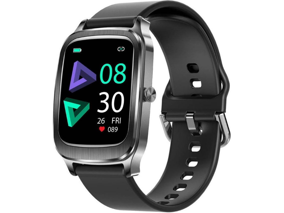 Smartwatch 18 modalidades esportivas, pedômetro, calorias, frequência cardíaca, à prova dágua, 1,65 Bestvite (preto)