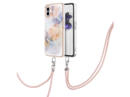 Capa Para Celular For Nothing Phone 1 Em Tpu Com Revestimento Eletroplástico Imd E Cordão.