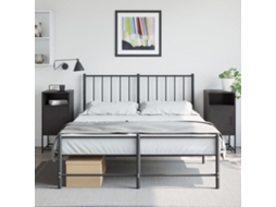Vidaxl Mesas De Cabeceira 2 Pcs 36x39x78 Cm Aço Preto