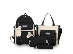 Mochila Escolar para Crianças 5pcs Kawaii Raparigas Multifunções, Ideal para Crianças, Educativo, Durável, Perfeito para Crianças, Educativ STELASPLEN