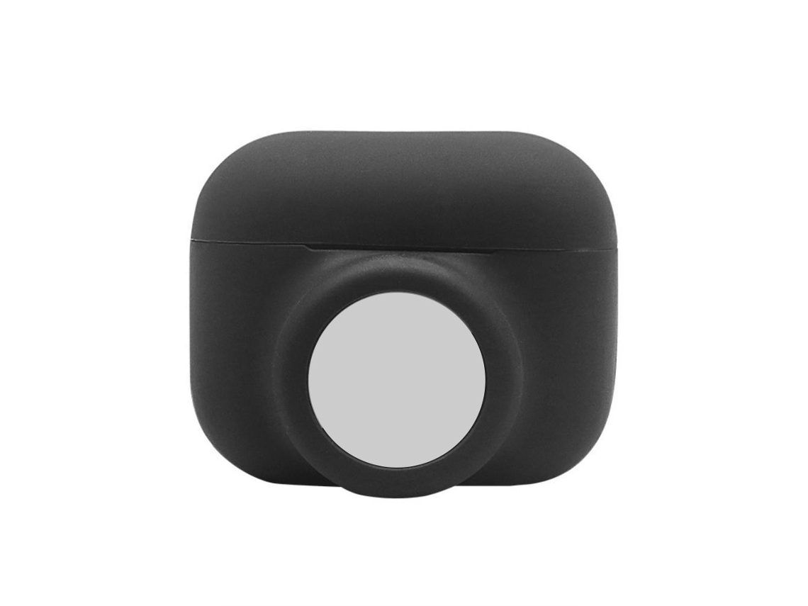 Aetheria capa de Silicone Preta para Fones de Ouvido Ios Earbuds Pro com Localizador Antichoque Lavável
