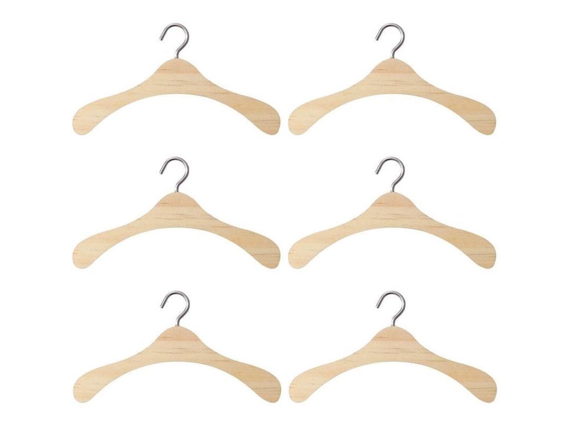 10pcs Perchas De Madera Para Muñecas Bjd 1/3 Accesorios De Ropa Para Muñecas Msd Dod Luts