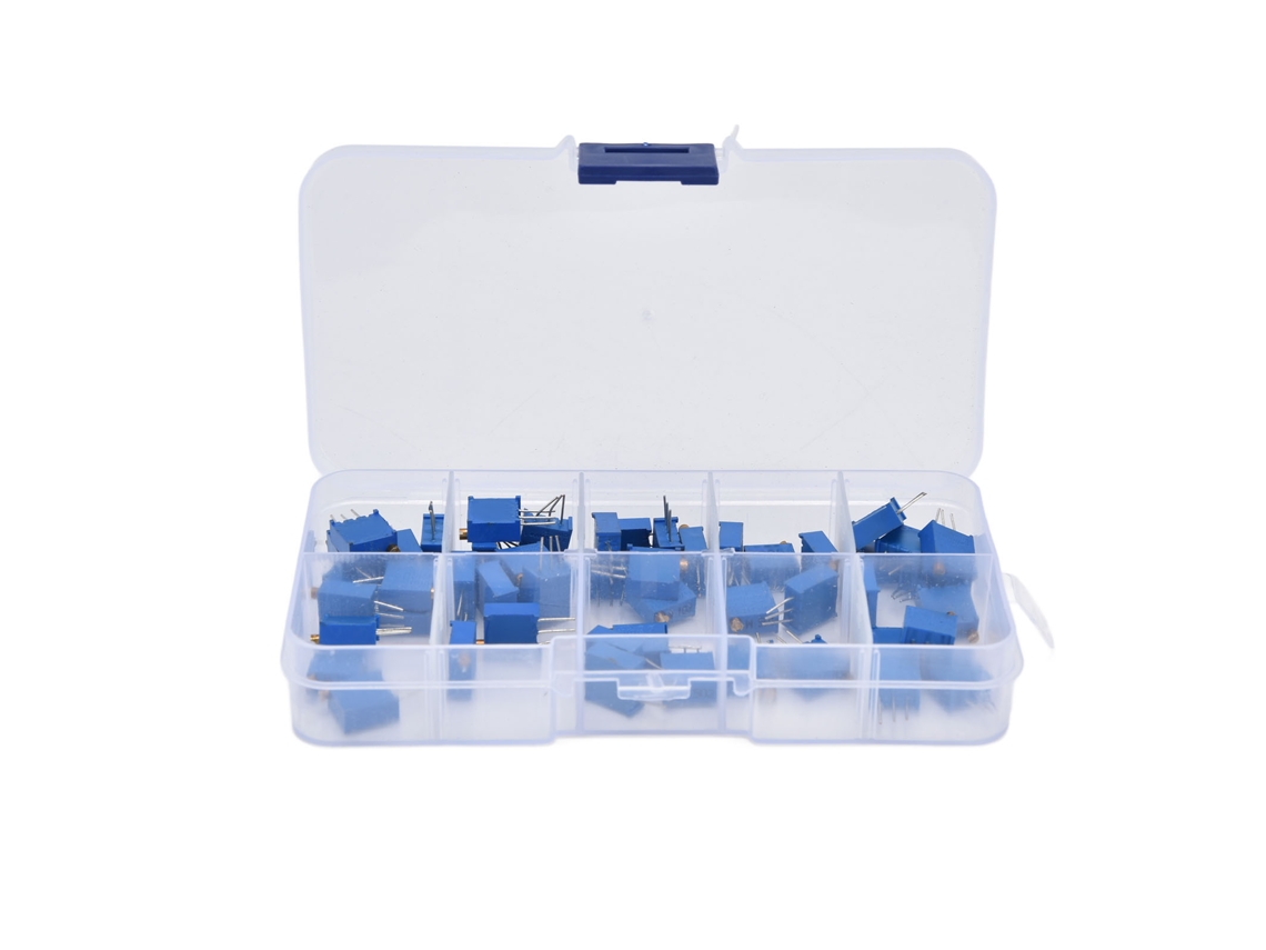 Kit de Potenciômetros Trimmer 50 peças 10 valores | S/MARCA