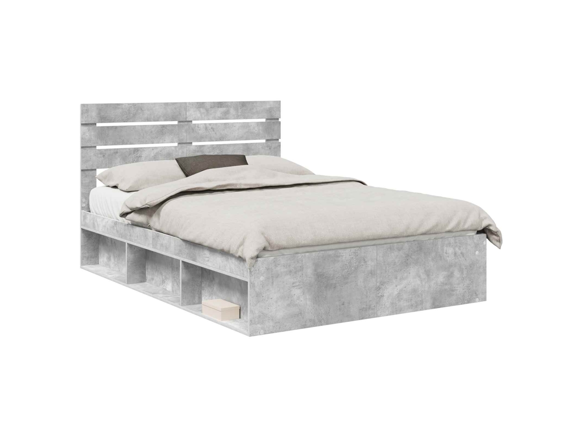 Estrutura da Cama com Cabeceira Concreto 140 X 190 Cm MAISON EXCLUSIVE