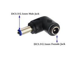 Lurelia Cabo Adaptador De Alimentação Dc 5,5 X 2,1 Mm, Preto, 5.5x2.1mm, 90°, 5 90, Computadores Portáteis, Conector Angular