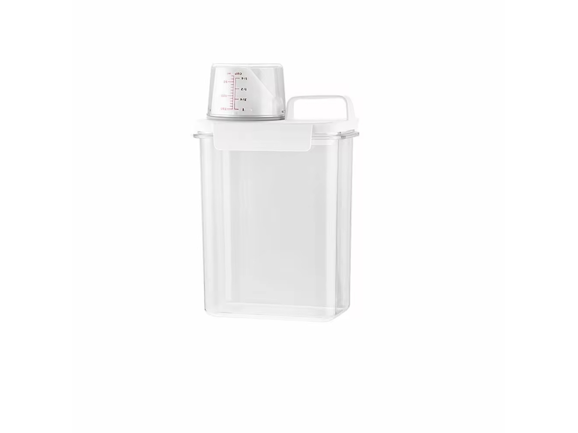 Dispensador de Detergente para Roupa Selado , Caixa Transparente para Armazenamento do Pó. MDUG (1800 Ml)