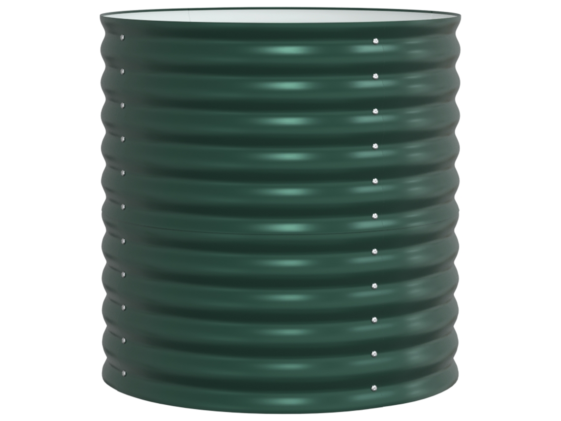 Conjunto 1 Vaso De Metal Vidaxl Verde Aço (80 X 80 X 81 Cm)