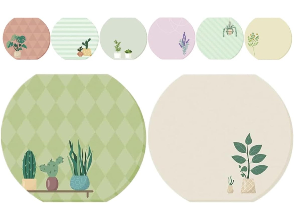Conjunto de 8 adesivos divertidos com motivos de plantas, papel adesivo resistente e design exclusivo.