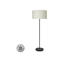Salon Moda Pé 1xe27 Bengala Preta/branca 163x40x 40 Cm Fabrilamp