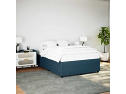 Vidaxl Estrutura De Cama 140x190 Cm Veludo Azul
