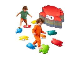 Conjunto de Pedras de Equilíbrio Antiderrapantes Infantis, 9 Peças, Coloridas