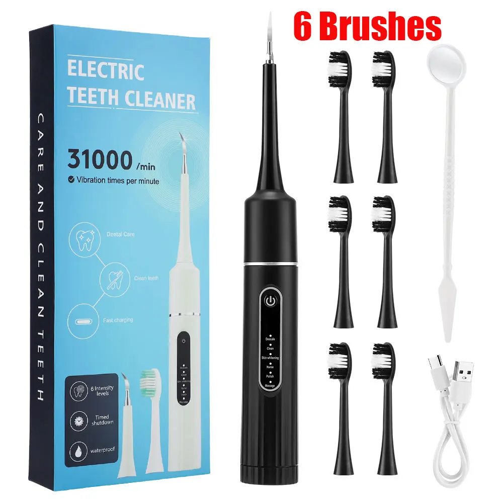 Escova De Dentes Elétrica Com Irrigador Oral E 6 Modos Para Remover A Placa Bacteriana.