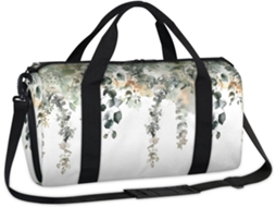 Bolsa Esportiva em Aquarela com Estampa de Flor de Sálvia e Eucalipto 45 X 21 5 X 23 Cm Tecido de Poliéste Est