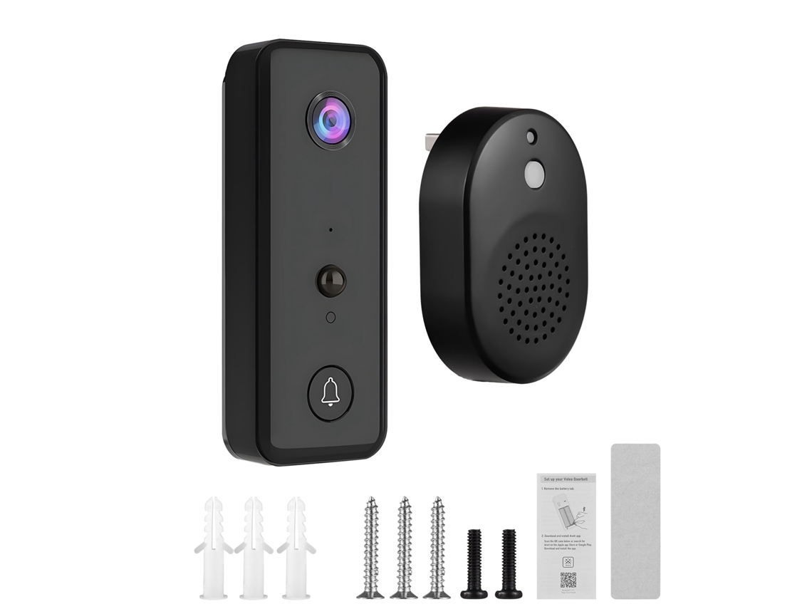 Câmera de campainha Wi-Fi Primerox 720p com visão noturna