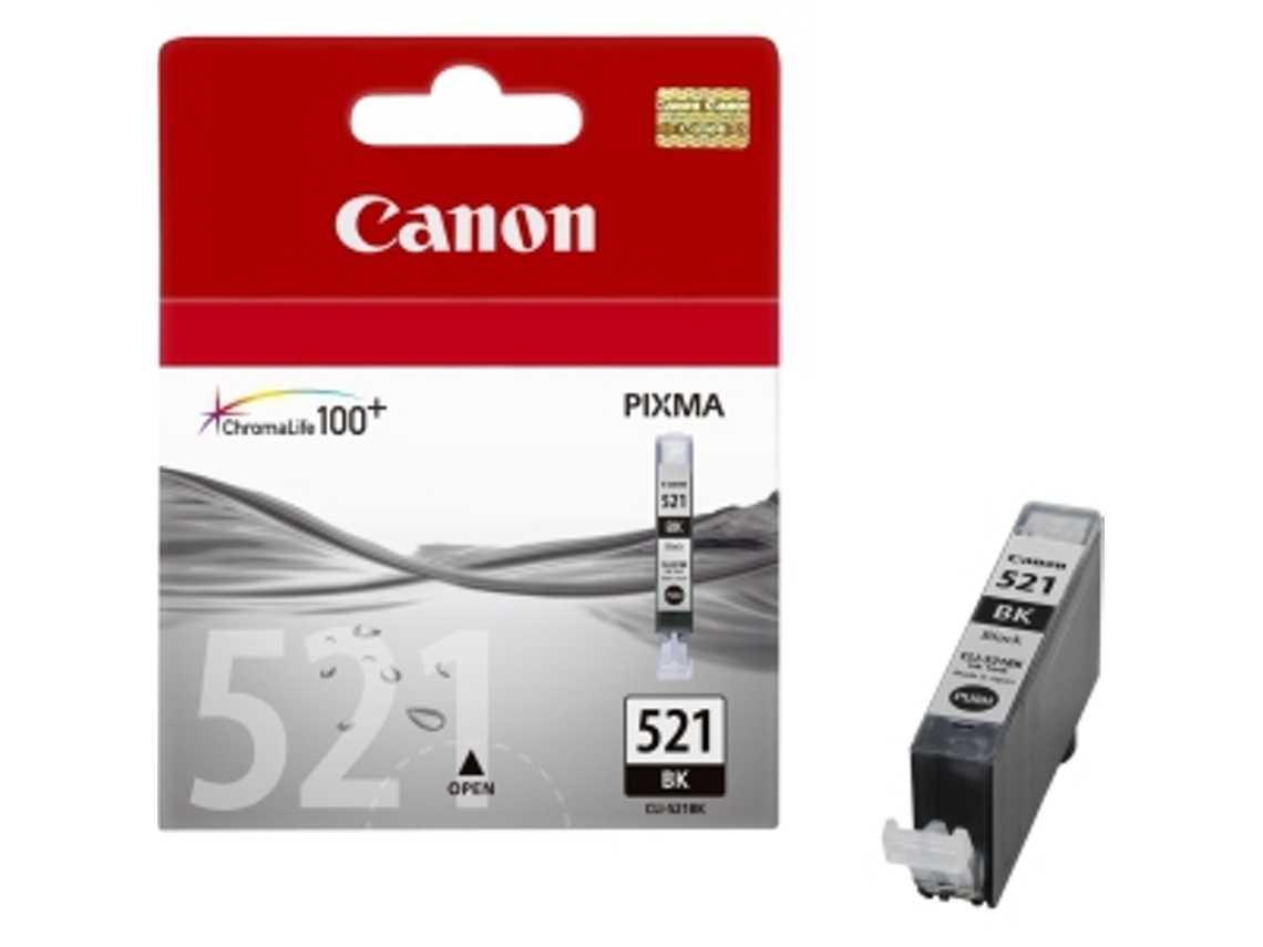 Tinteiro CANON CLI-521 Preto (2933B005)