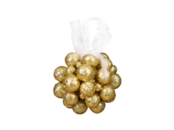 Laxiscreed Bola Decorativa 3d Em Espuma Com Pó Dourado Para Decorações De Natal E Festas