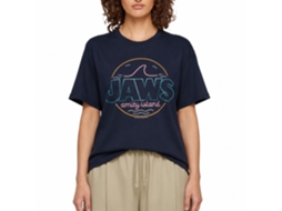 Rockinstone Jaws Movie Jawsline Navy Adult T-shirt Size:xl