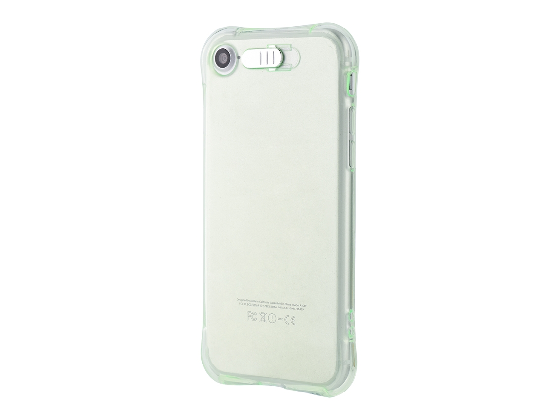 Capa de Telefone EOOCOO com flash de chamada verde transparente