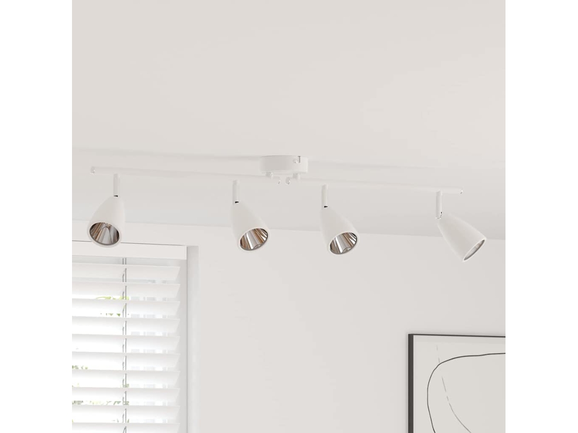 Vidaxl Foco De Teto Com Holofotes Branco 70 X 12,5 X 10,5 Cm Metal