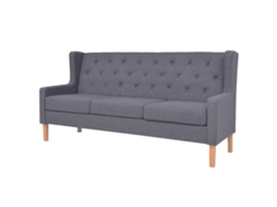 Conjunto de Sofás 3 Peças Tecido Cinzento MAISON EXCLUSIVE