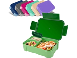 Lancheira Infantil Com Divisórias - 900ml À Prova De Vazamentos - Para Escola, Piqueniques - Micro-ondas/lava-louças (verde)