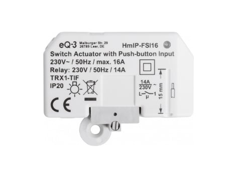 Interruptor de luz branca HOMEMATIC IP Hmip-Fsi16