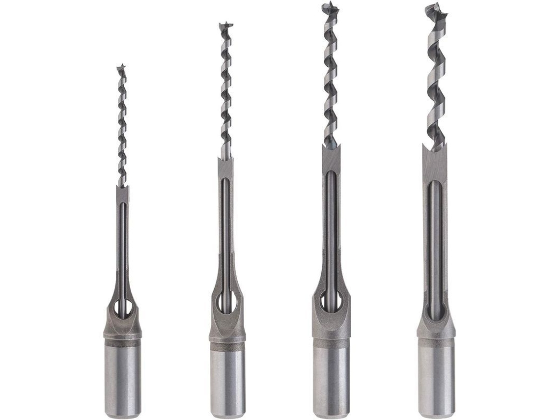 Kit de 4 Brocas para Furos Quadrados de Carpintaria S/MARCA