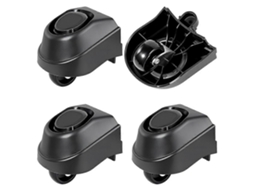 Conjunto De 4 Rodízios: 12388 (pé) E 12293 (roda) Para Aspiradores De Pó E Água Ridgid De 6 A 16 Galões (23 A 60 Litros), Compatíveis Com Os Mo_ptg