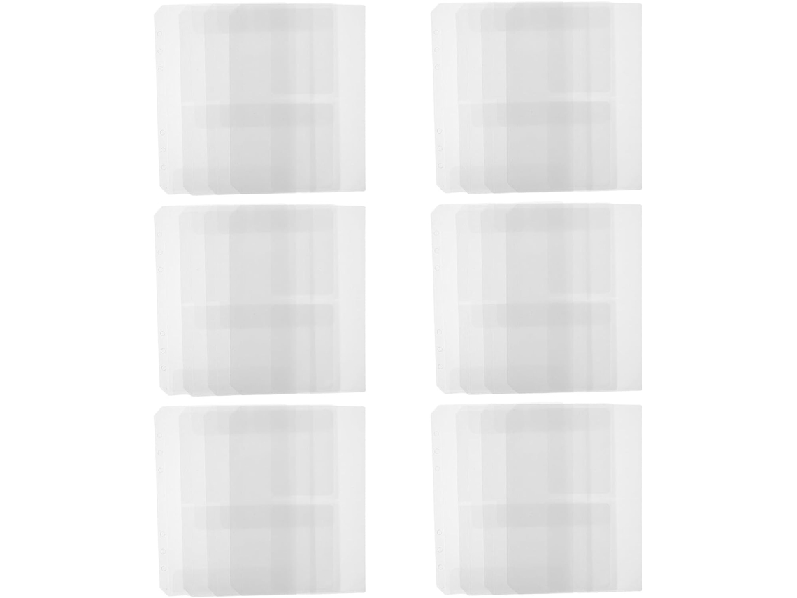 Pacote Osaladi com 24 envelopes e pastas transparentes impermeáveis tamanho A5, dobradas em 6 partes, em PVC, para documentos e envelopes, com zíper.