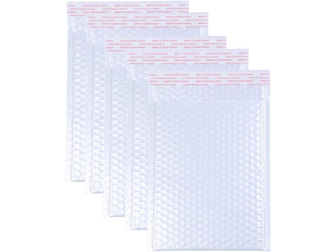 50 Envelopes De Plástico Bolha Branco
