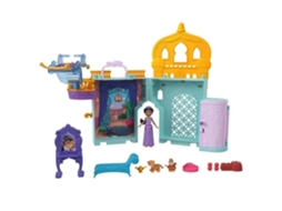 Coffret De Casa De Boneca Palácio Da Jasmine Com Mini Boneca E 2 Animais, Aladdin, Mattel Disney Princess