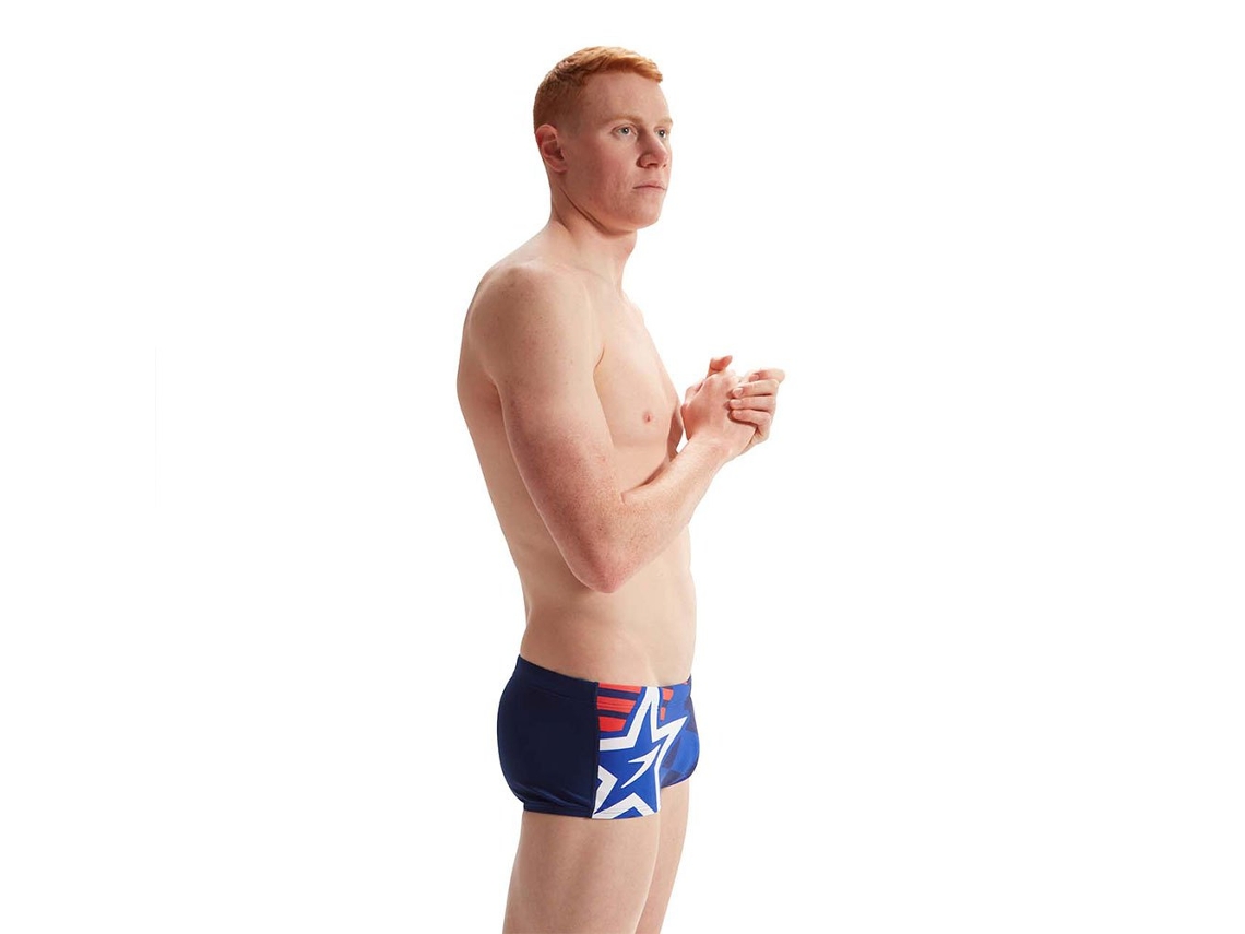 Slip de Banho Placement Digital 17 Cm Azul Uk 32 Homemspeedo