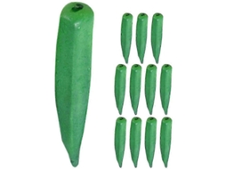Abóbora artificial Nova Line 12 peças, decorativa, 12.6x1.8x1.8cm, verde