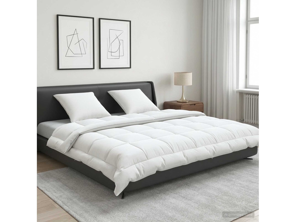 Vidaxl Conjunto De Edredão E Almofadas 3 Unid. 200x200 Cm Verão Lã